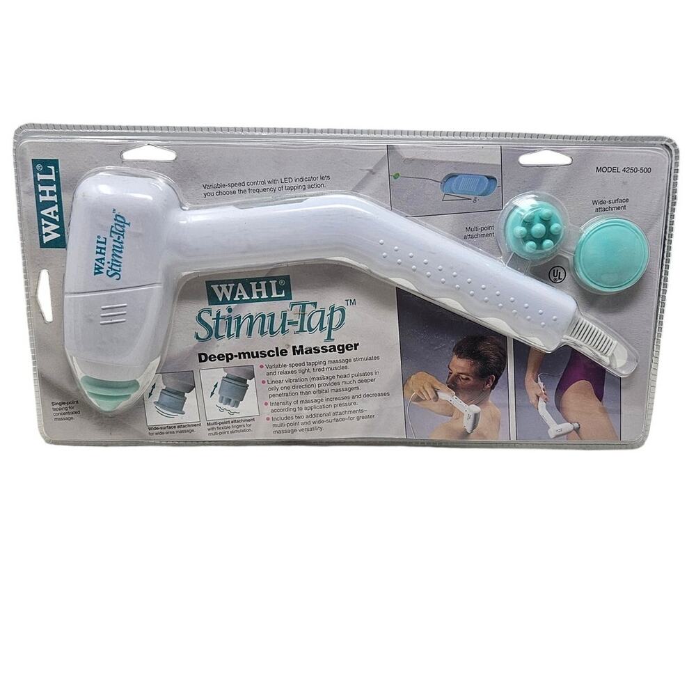 Deadstock Vintage 90s Discontinued Wahl Stimu-Tap Deep Muscle Messager Plug